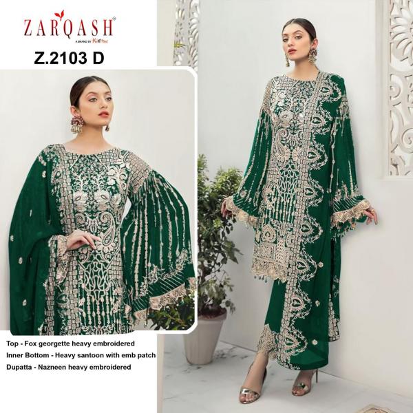 Zarqash Rangoon Designer Georgette Pakistani Salwar 